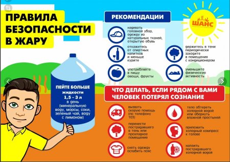 Главное управление МЧС России по Кировской области предупреждает, что жара может привести к быстрому перегреванию, обезвоживанию организма, развитию солнечного и теплового удара, обострению сердечно-сосудистых заболеваний.